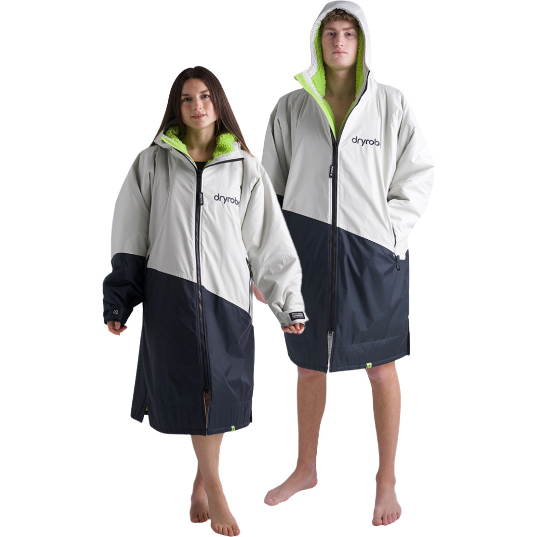 2026 Dryrobe Advance Peignoir à Manches Longues DALSV3 - Anthracite / Lime